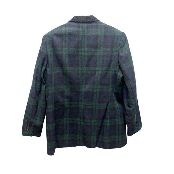 White Stag NWT Vintage Deadstock Green & Blue Wool Tartan Blazer - Picture 8 of 8